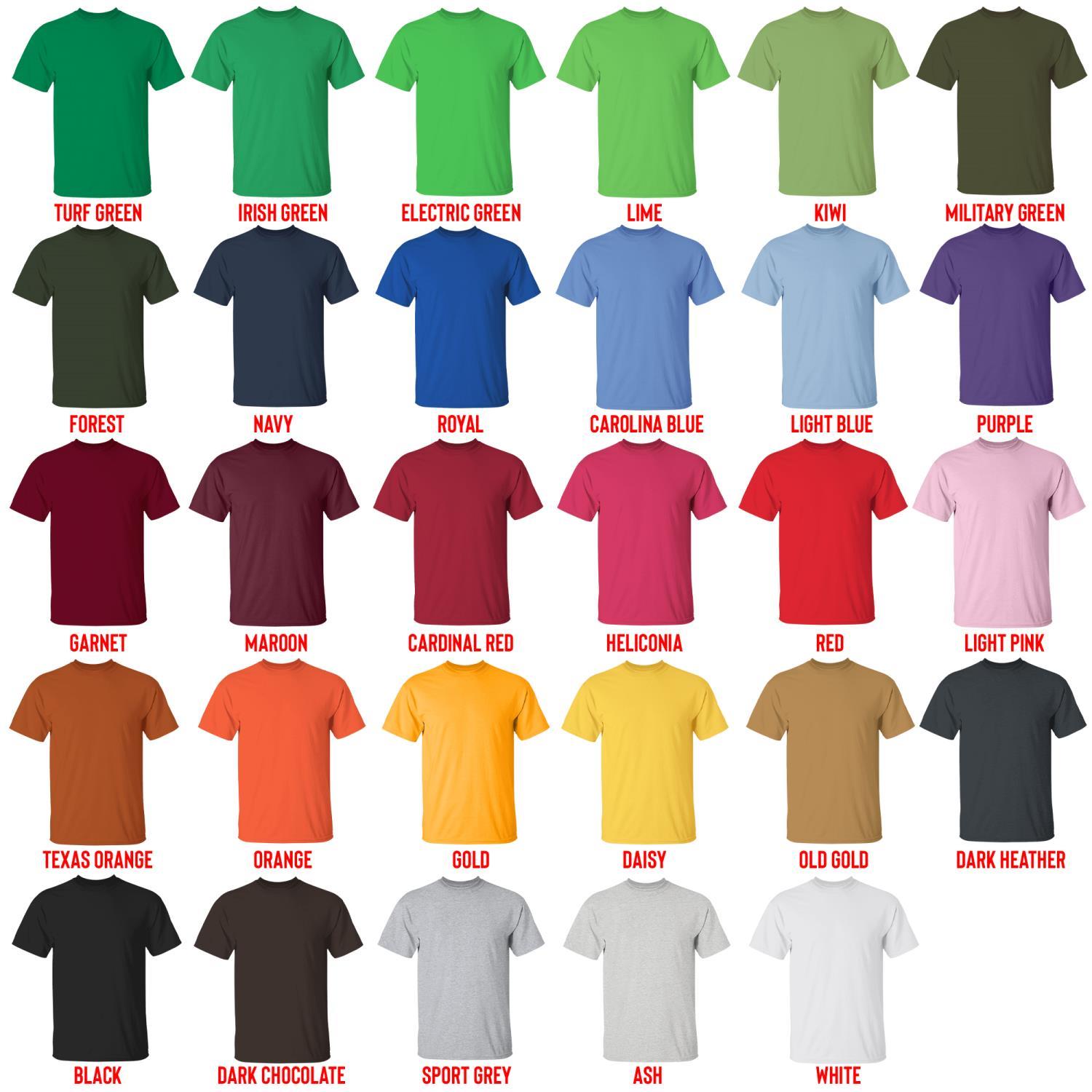 t shirt color chart - Plants vs Zombies Shop